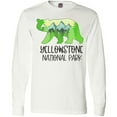 thumbnail image 3 of Inktastic Yellowstone National Park- Mountains and Bear Shape Long Sleeve T-Shirt, 3 of 5