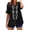 #0173-Black, variant on Womens Blouses Short Sleeve V Neck Floral Embroidery Button Front Weekend Outings Casual Daily Lightweight Tops Gift
