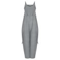 thumbnail image 5 of ABATAB Women's Casual Loose Overalls Jumpsuits One Piece Sleeveless Rompers Wide Leg Long Pant Rompers with Pockets, 5 of 7