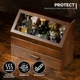 thumbnail image 6 of Honiway Cologne Organizer for Men, Wood Perfume Organizer Storage with Drawer & Acrylic Panel, Large Capacity Perfume Display Stand Case Collection Showcase, 6 of 8