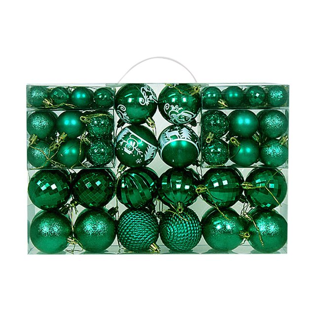 EGNMCR Christmas Decorations, 100PCS Christmas Ball Ornaments Christmas Tree Decoration Holiday Multiple Styles Ornaments For Christmas Trees Party Ball Decoration decorative ball