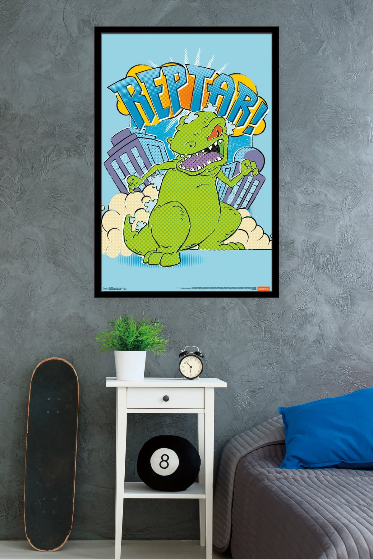 Nickelodeon Rugrats - Reptar Wall Poster, 22.375" x 34", Framed