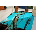 thumbnail image 2 of Famous Rug, The Burning Giraffe Rugs, Personalized Rugs, Famous Rugs, Salvador Dali Rugs, Bridesmaid Gift Rugs, Cool Rugs, Blue Rug, 3.3'x5' - 100x150 cm, 2 of 8