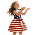 thumbnail image 6 of KPOPLK 4th of July Toddler Girl Outfit Dress Smocked USA Sleeveless Tie Strap Fouth of July Dresses Kids Patriotic Clothes(4-5 Years,Wine), 6 of 6