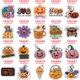 thumbnail image 2 of Suministros de manualidades DIY, accesorios de costura, Jack O'Lantern, molde de resinas planas impresas para Halloween, 10 piezas PR-192958, 2 of 2