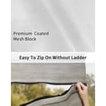 thumbnail image 6 of 4th of July RV Awning Sun Shade Screen 9'X7' American Flag Love Heart Mesh Sunscreen Retro Wood Grain Awning Shade Screen with Zipper UV Blocker Completed Kits Outdoor Canopy for RV Motorhome Camper, 6 of 7