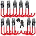 thumbnail image 1 of 3-H Crochets de Garage Robustes [10 Pack] - Technicien de Soudure 3 Rondes Supportant 22lbs de Plus - Support Mural en Acier Épaissi pour Échelles, Outils et Rangement - Matériel Utilitaire Antirouille, 1 of 4