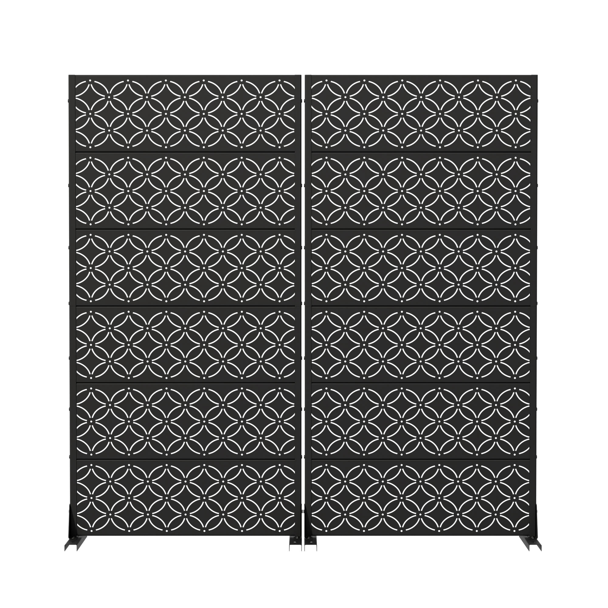 MAYEERTY 72*35in Outdoor Privacy Screen, View Blocking Metal Privacy Panel, Privacy Divider for Patio, Balcony, Backyard, Garden
