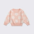 thumbnail image 4 of SGMVNU Sweaters for Boys Girls - Long Sleeve Floral Warm Knitted Pullover, Knitwear Tops for Toddler Kids Baby Girls, Baby Girl Clothes(Size 3-4 Years,Pink), 4 of 4
