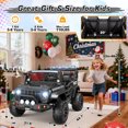 thumbnail image 7 of Farmdex 24V Ride on Toys 2-Seater Ride on Truck, 400W Ride on Cars with Remote Control, Electric Car for Kids w/ Power Display, High/Low Speed, Light Control, Bluetooth, Music, Suspension, Black, 7 of 7