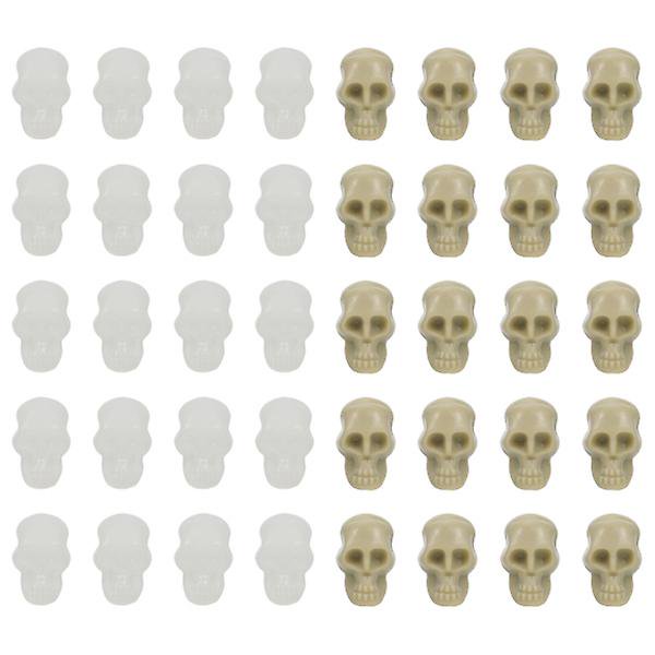 100pcs Exquisite Small Skull Decors Halloween Props Halloween Small Skull Decors