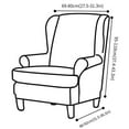 thumbnail image 2 of Dowbom Wing Chair Cover And Ottoman Slipcover Rectangle,2 Piece Slipcovers Stretch Footstool Cover With Elastic Bottom, 2 of 9