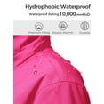 thumbnail image 4 of Wantdo Girl's Hooded Skiing Jackets Kid's Waterproof Raincoats Rosy 8, 4 of 9