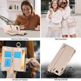 thumbnail image 6 of Allytechgroup Wallet Case for iPhone 7 / 8 / SE 2022 & 2020, RFID Blocking Multiple Cards Holder Zipper Pocket Hand Strap Shockproof Stand Phone Case with Crossbody Lanyard for Women Girls, White, 6 of 7