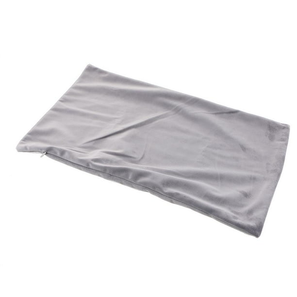 Funda de almohada de terciopelo suave Almohada de tiro suave de terciopelo color sólido fundas de cojín gris gris Magideal Funda de almohada de terciopelo suave