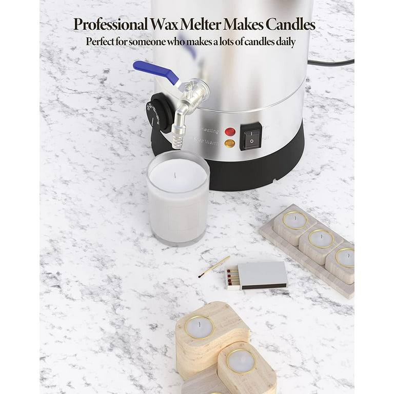 Wax Melting Pot Wax Melter for Candle Making Candle, Wax Melting Pot, Large  Commercial Candle Maker Machine with Pour Spout and Temperature Control