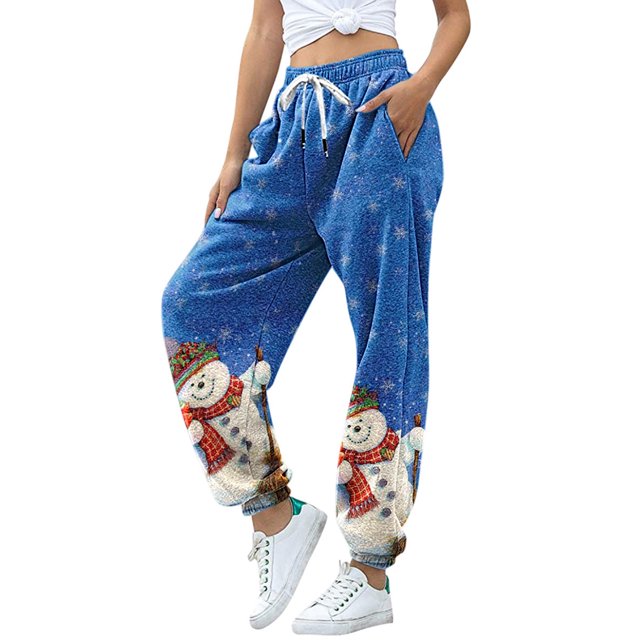 Pantalones deportivos de colores, pantalones deportivos estampados, pantalones de jogging suaves de cintura alta, pantalones de mujer de apariencia llamativa