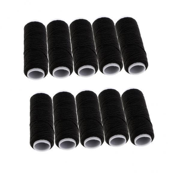 GUOOL 2-5pack 10 Spools Leather Jeans Sewing Thread Strong for Hand / Machine Black 2 Pcs