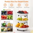 thumbnail image 3 of Frutero Lifewit de 3 niveles de plástico con soporte de metal, 3 of 8