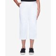 thumbnail image 4 of Alfred Dunner Womens Petite Twill Buttoned Hem Capri Pant, 4 of 6