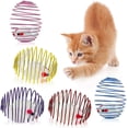 thumbnail image 1 of 5 Pcs Cat Spring Balls Stretchable Cat Springs Toys Interactive Cat Toys Rolling Cat Balls Colorful Playful Coils Spring Action Toy Caged Rats For Kit, 1 of 5