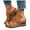 Brown, variant on Womens Flower Wedge Dress Slides Sandals 2025 Boho Beach Summer Peep Toe Platform Slip on High Heels