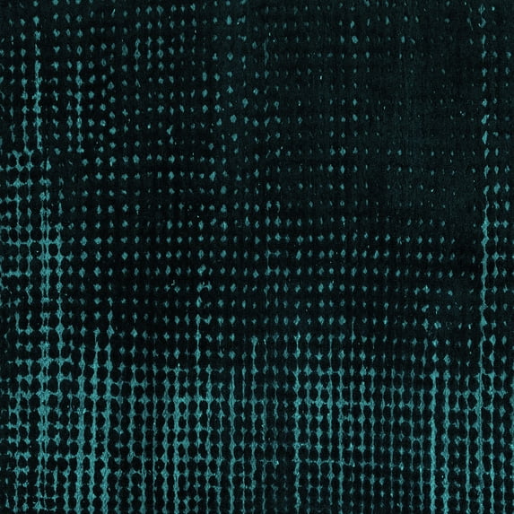 Ahgly Company Indoor Square Abstract Turquoise Blue Modern Area Rugs, 6' Square