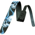 thumbnail image 4 of Perri's 2-1/2" Leather Airbrushed Guitar Strap Smoked Skull, 4 of 5