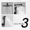 thumbnail image 3 of Shower System Black Shower Faucet Set, Matte Black Rainfall Shower Head Pressure Balancing Rain Rough-in Valve Body Trim Kit, Bathroom Shower Complete Combo Set, XB6260S10-BK, 3 of 8