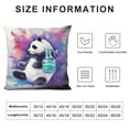 thumbnail image 5 of HENGT  Throw Pillow Covers Galaxy Watercolor Panda Decorative Square Throw Pillow Cases Soft Solid Cushion Cover for Sofa Couch Bedroom Car, 5 of 5