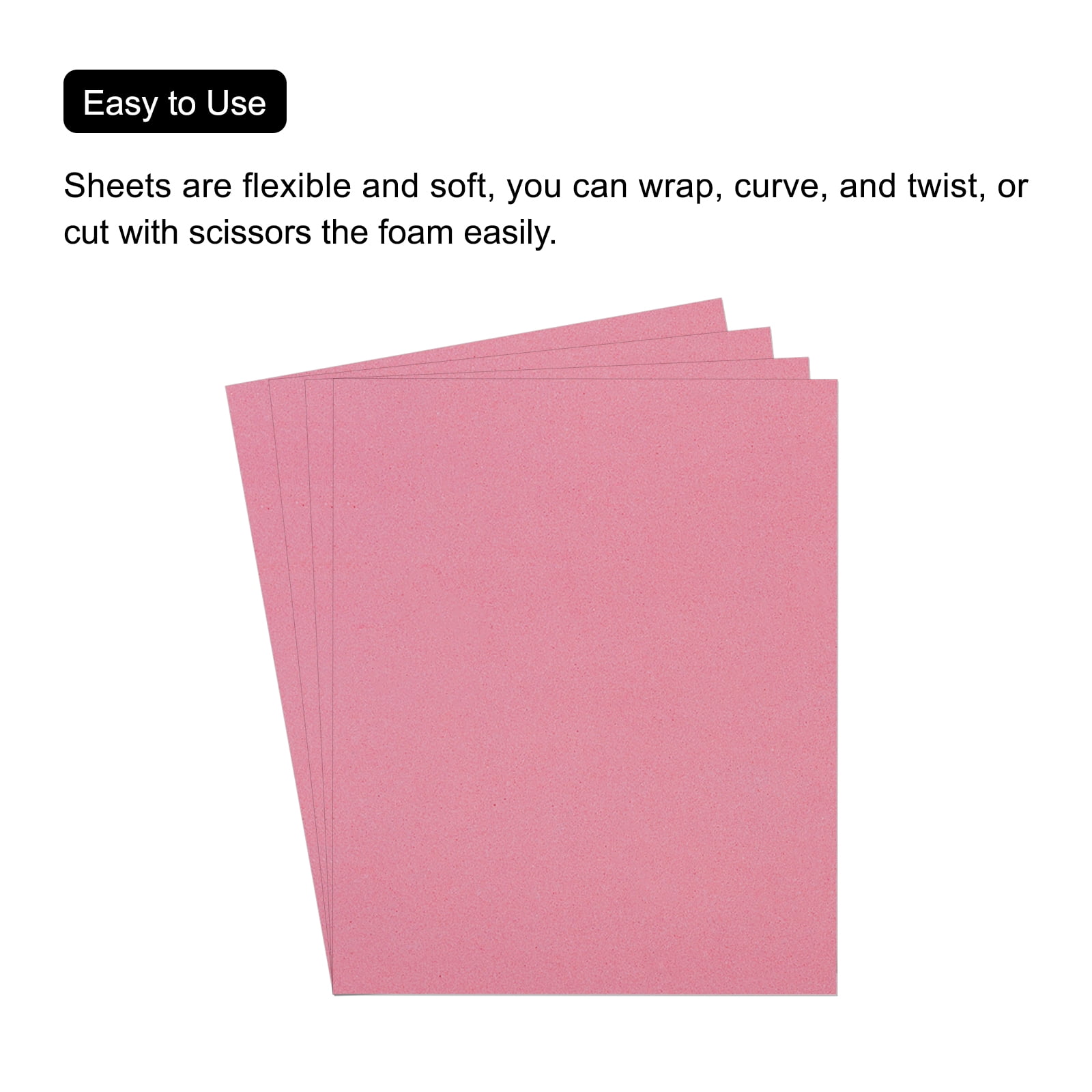EVA Foam Sheets Pink 19.7 Inch x 35.4 Inch 1mm Thick Crafts Foam Pack of 5