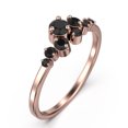 thumbnail image 2 of 0.65ct Round Black Diamond Moissanite Clasic Ring 10K Rose GoldWedding Band, 2 of 4