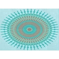 thumbnail image 1 of Ahgly Company Indoor Rectangle Patterned Medium Aqua Marine Green Area Rugs, 5' x 8', 1 of 6
