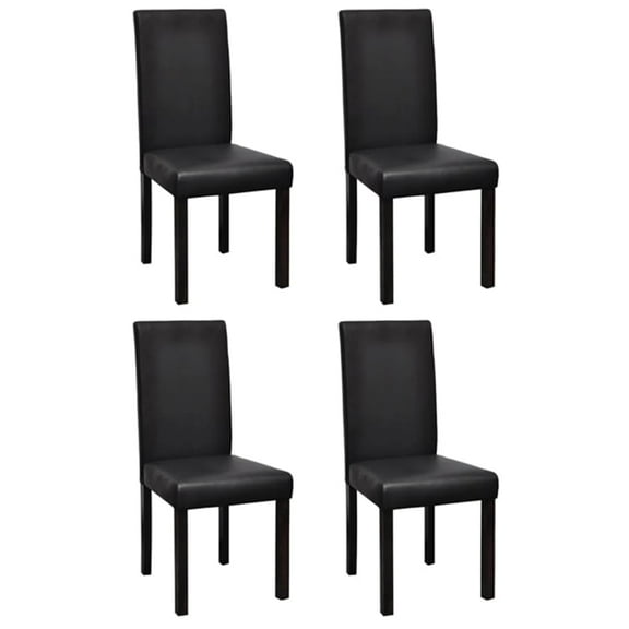 vidaXL Dining Chairs Side Chair with Solid Wood Legs for Kitchen Faux Leather