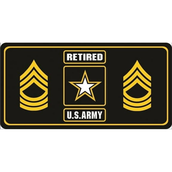 U.S. Army Retired Master Sergeant Photo License Plate