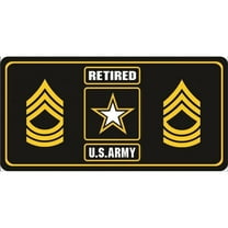U.S. Army Retired Master Sergeant Photo License Plate
