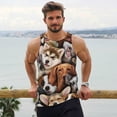 thumbnail image 6 of Susaid various dog breeds Print Men's Sleeveless Workout Running Tank Top Dry Fit Athletic Gym Sports Swim Beach Muscle Bodybuilding Shirts-XX-Large, 6 of 7