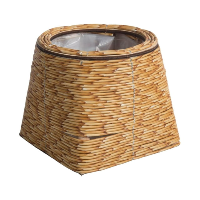 Imitation Rattan Flower Basket Room Decoration Decorative Planter Desktop Flower irregular brown