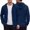 Navy, variant on Mens Sweatshirt Nelozsy Men's Solid Color Half-Zip Hooded Casual Long Sleeve Sweatshirt Gray L