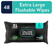 DUDE PRODUCTS DUDE Flushable Wipes, Extra Large Mint Chill Wet Wipes, 48 Count