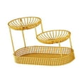 thumbnail image 4 of Cesta de frutas de 3 capas, centro de mesa multiusos, estante para ahorrar espacio para verduras, soporte para frutas, bocadillos, cebollas, papas, Oro, 4 of 8