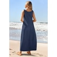 thumbnail image 6 of TEMOFON Womens Summer Dresses Scoop Neck Sleeveless Casual Flowy Sundresses Dress with Pockets Maxi Dresses, 6 of 9