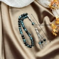 thumbnail image 3 of Handmade 33 Beads Muslims Rosary Ice Cracked Glass Tasbih with Tassels Pendant for Daily Prayers and Meditation Supply, 3 of 8