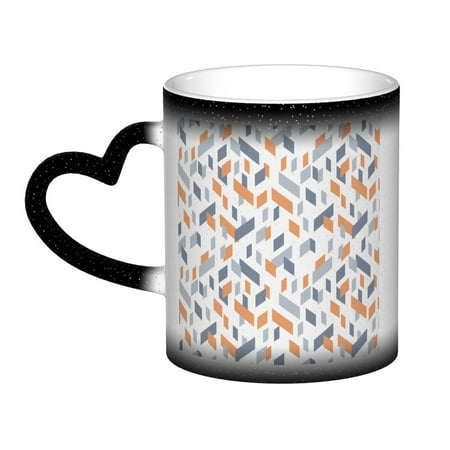 

Color changing mug in the sky Funny Coffee Milk Tea Mug Cup Geometric Shape Patterns Ceramic Cup