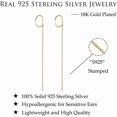 thumbnail image 7 of Solid 925 Sterling Silver Chain Dangle Earrings Tassel for Women Teens Long Dangle Earrings Minimalist Threader Earrings, 7 of 7