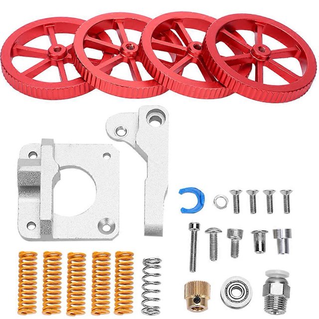 3D Printer Extruder Upgrade Kit Red Hand Twist Leveling Nut Springs Dampers Set