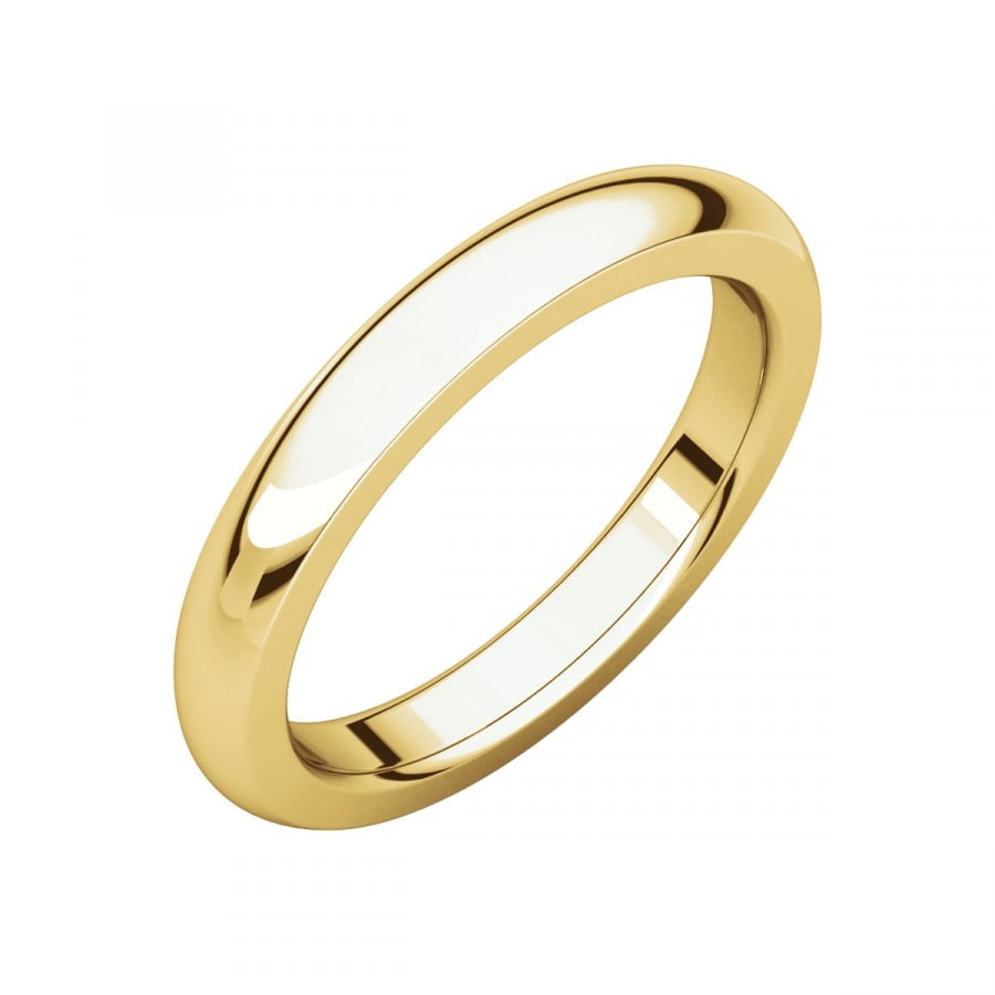 Size 8.5 03.00 mm Light Comfort-Fit Wedding Band Ring in 14k Yellow Gold Size 8.5 03.00 mm Light Comfort-Fit Wedding Band Ring in 14k Yellow Gold