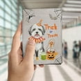thumbnail image 4 of Trick or Treat Old English Sheepdog Funny Mummy Cosplay Pumpkin Candy Basket Travel Passport Wallet Dog Lover PU Leather Passport Holder Cover - 12016, 4 of 5
