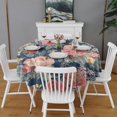 thumbnail image 2 of Pioneer Flower Floral Print Pattern Round Tablecloth 60"x60",Wrinkle Wipeable Table Cloth for Kitchen Dining Room Picnic Patio Party, 2 of 6