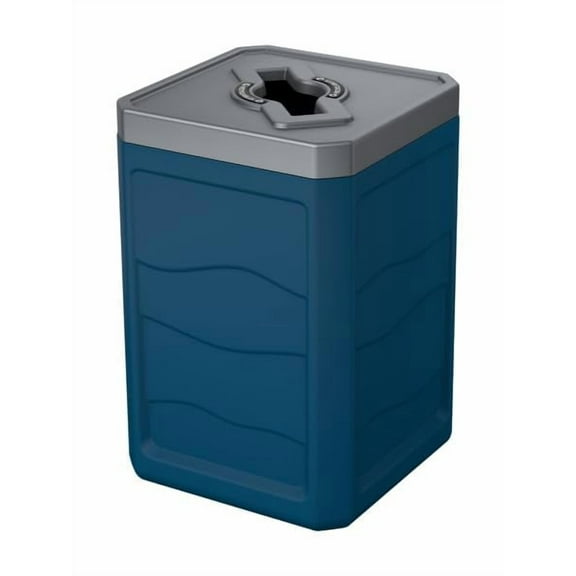 Sturdy Essentials Large 50 Gallon 100% Recycled Plastic Heavy Duty Recycling Bin for Commercial Space with Modern High End Aesthetic - Recycling